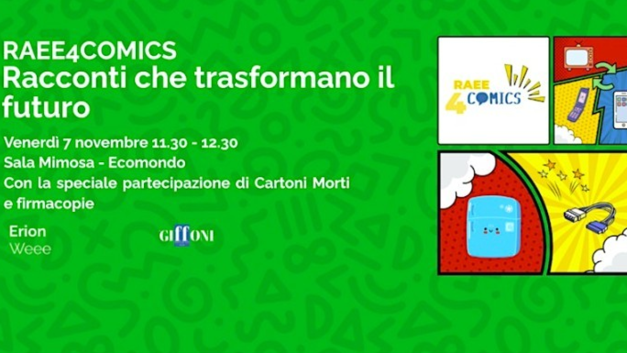 A Ecomondo un fumetto spiega l'importanza del riciclo dei RAEE