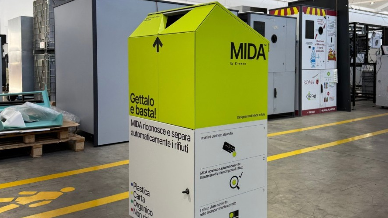 Ecomondo: Etrash presenta MIDA, il cestino intelligente che automatizza la raccolta differenziata